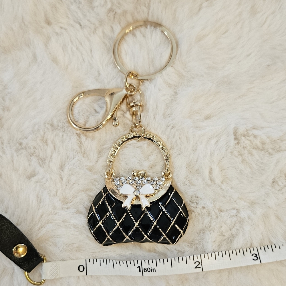 Black Purse Keychain Charm